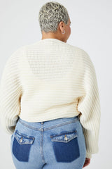 Plus Size Cropped Shrug Sweater
