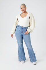 Plus Size Cropped Shrug Sweater