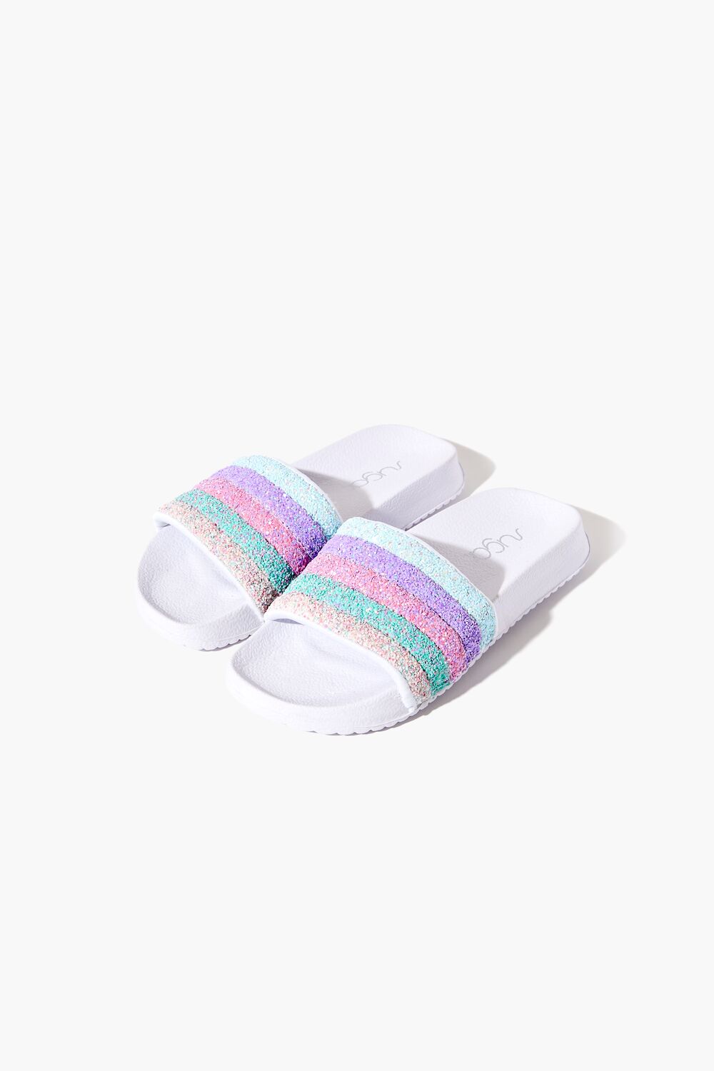Girls Striped Sequin Slides (Kids)