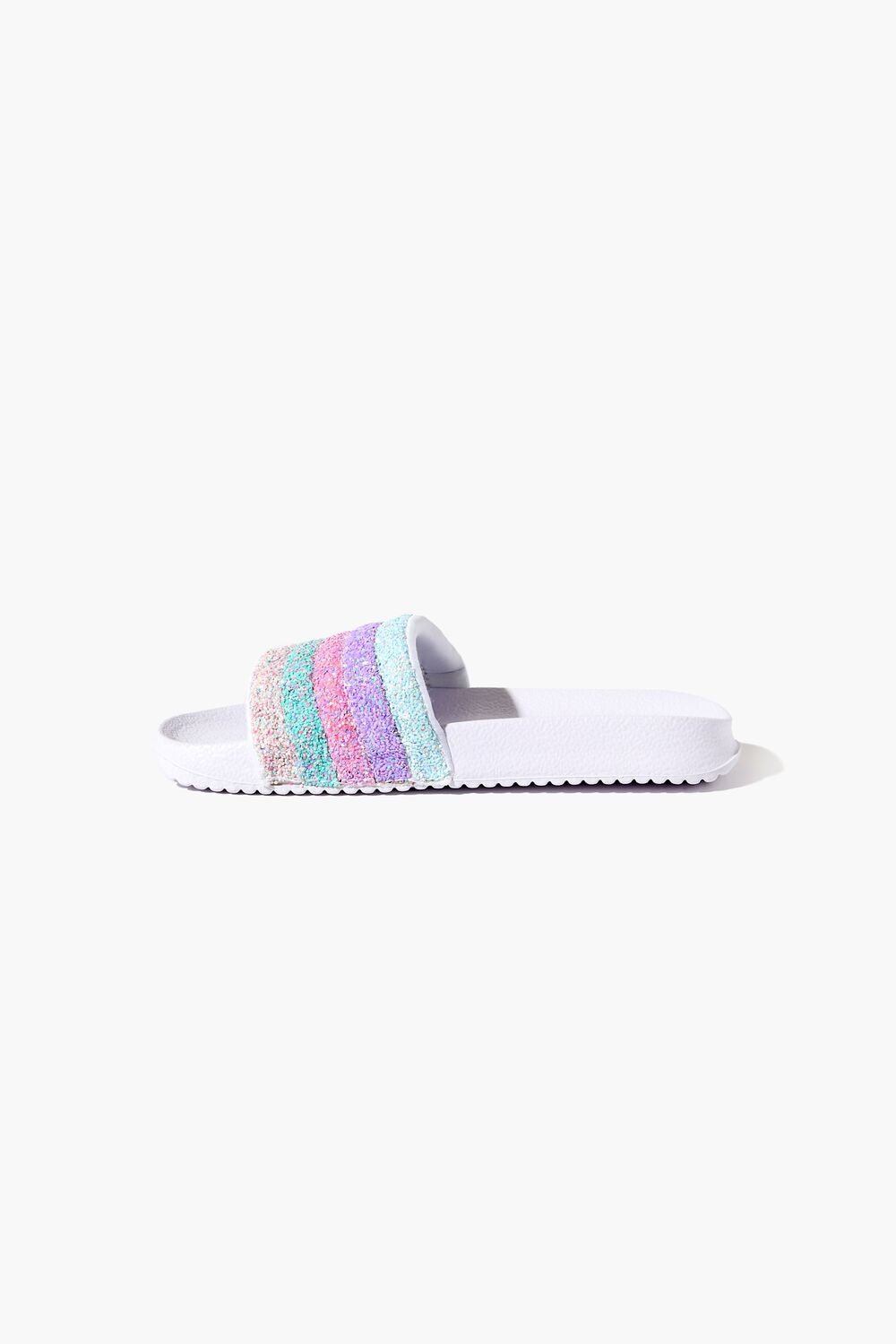 Girls Striped Sequin Slides (Kids)