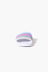 Girls Striped Sequin Slides (Kids)