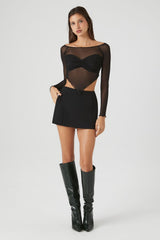 Sheer Mesh Crop Top