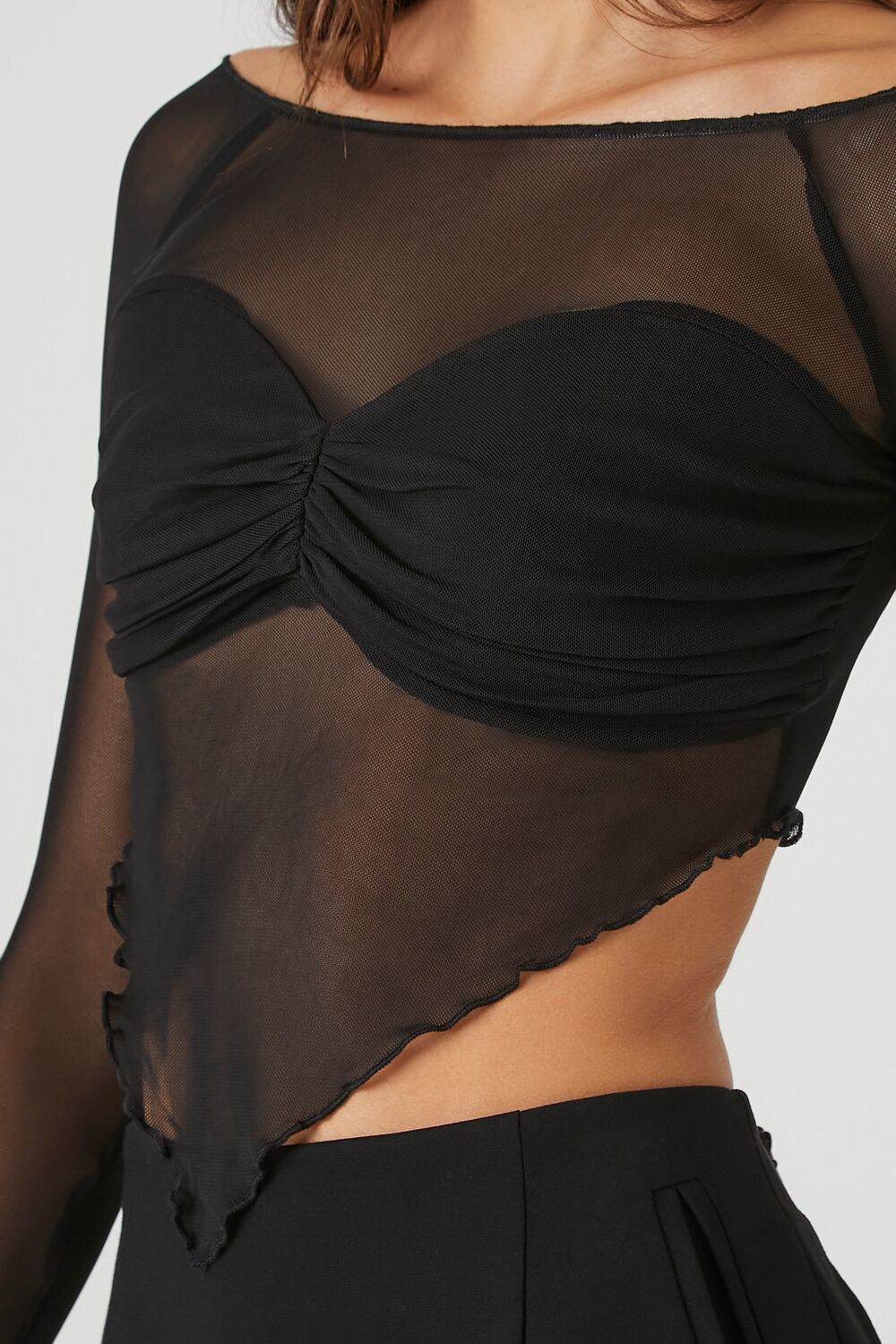 Sheer Mesh Crop Top
