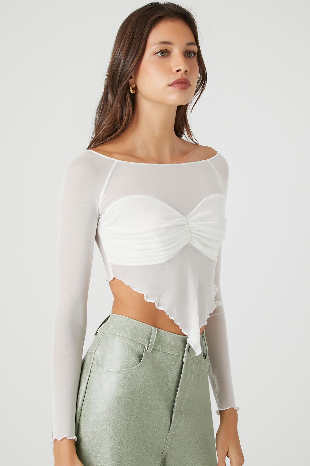 Sheer Mesh Crop Top
