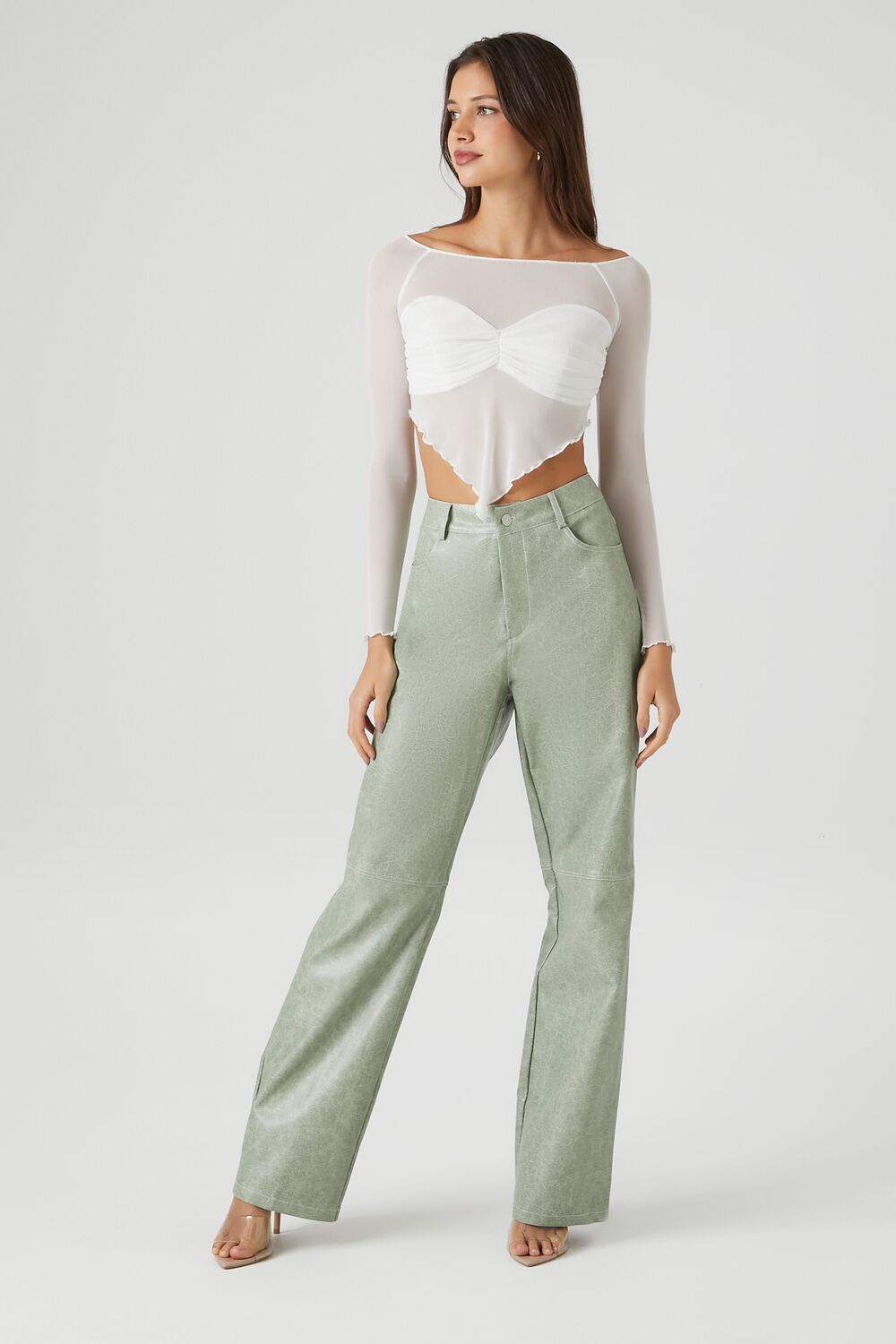 Sheer Mesh Crop Top