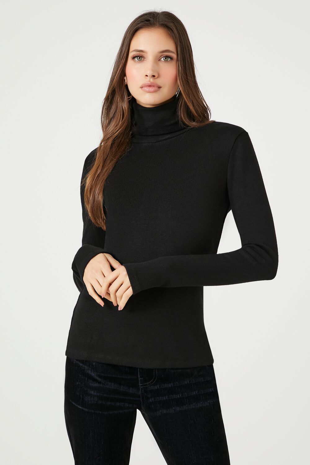 Turtleneck Long-Sleeve Top