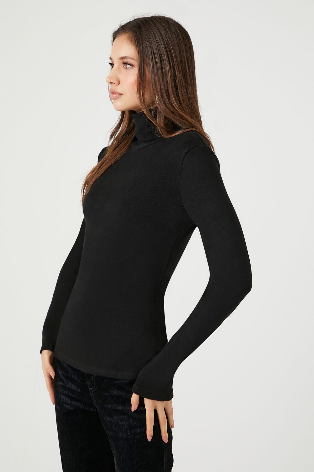 Turtleneck Long-Sleeve Top