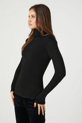 Turtleneck Long-Sleeve Top