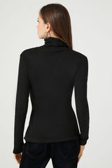 Turtleneck Long-Sleeve Top