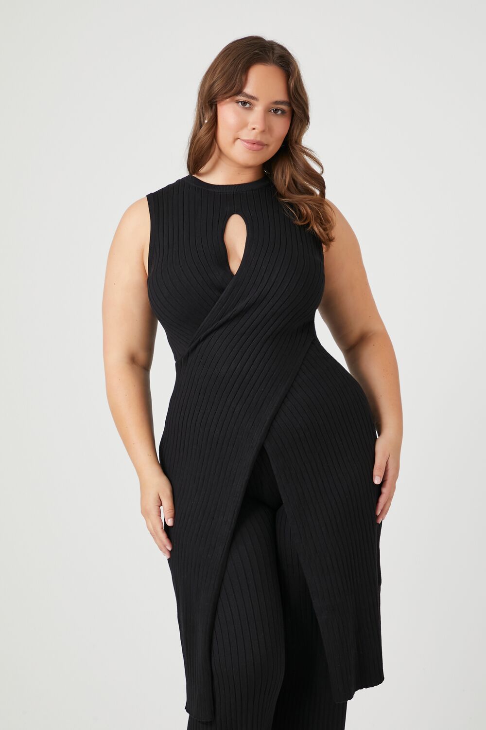 Plus Size Sweater-Knit Tunic & Pants Set