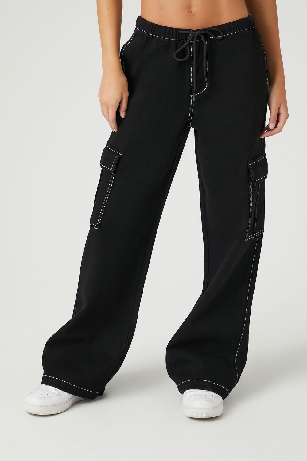 Drawstring Cargo Jeans