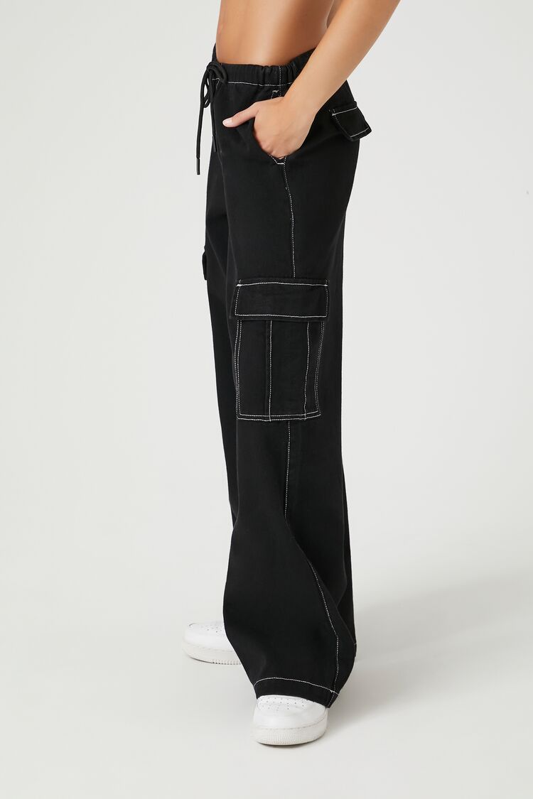 Drawstring Cargo Jeans