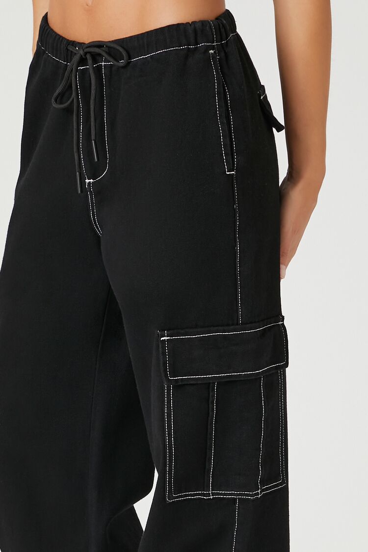 Drawstring Cargo Jeans