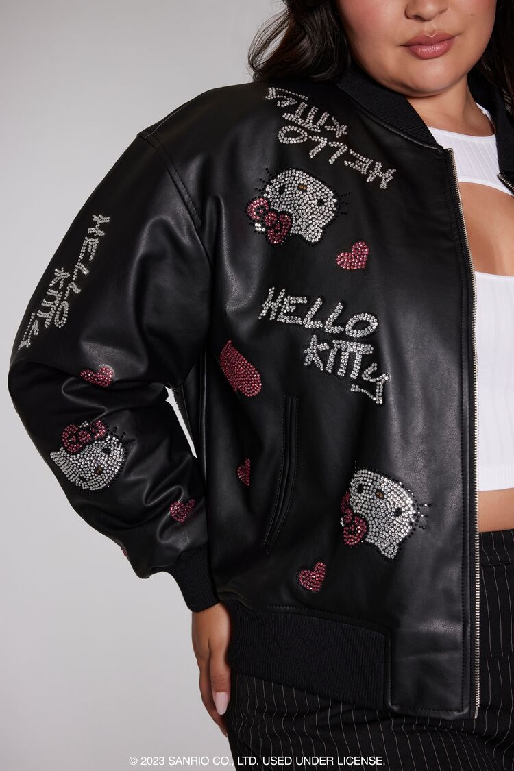 Plus Size Hello Kitty Bomber Jacket