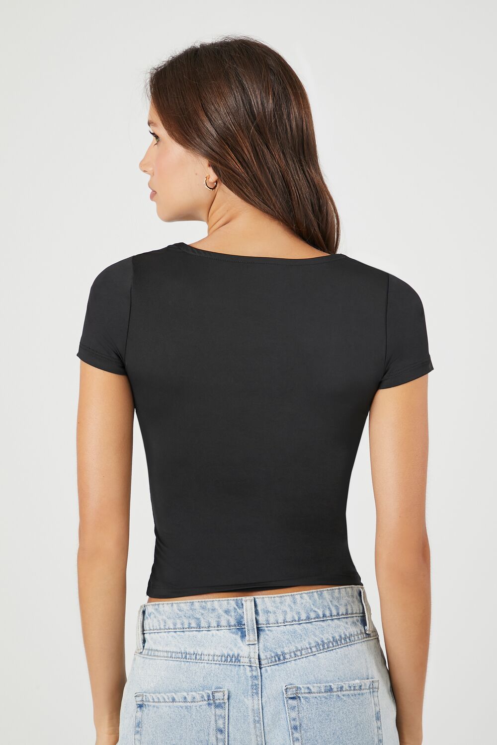 Fitted Square-Neck Tee