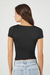 Fitted Square-Neck Tee