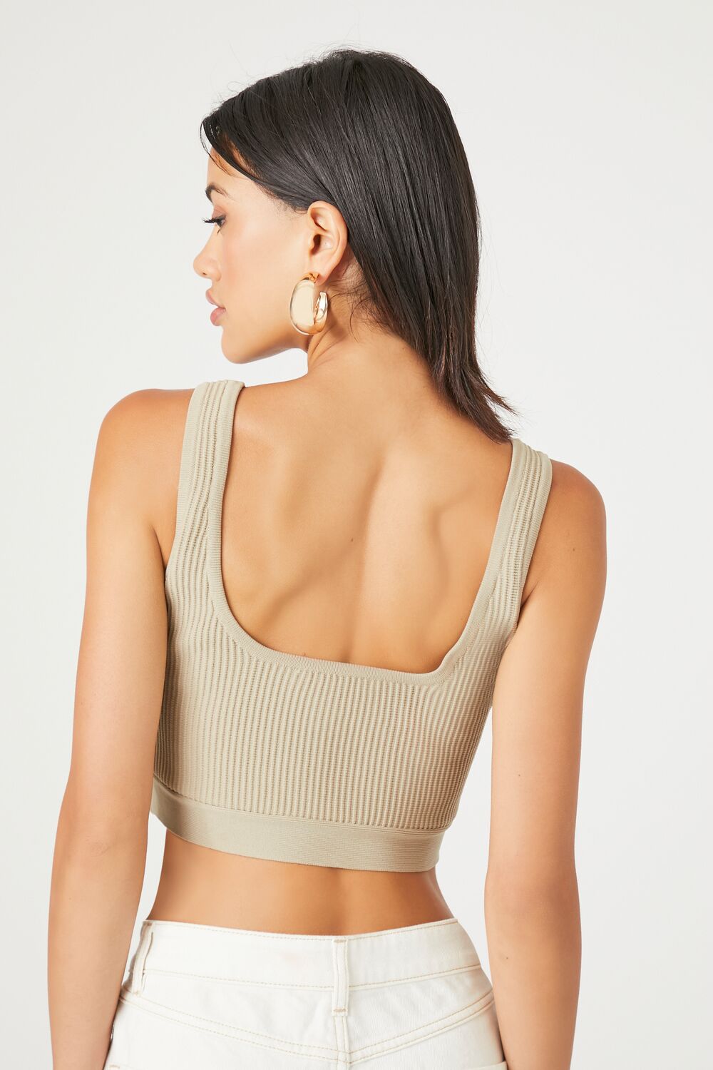 Sweater-Knit Cropped Tank Top
