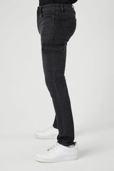 Knit Slim-Fit Cargo Jeans