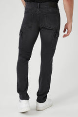 Knit Slim-Fit Cargo Jeans