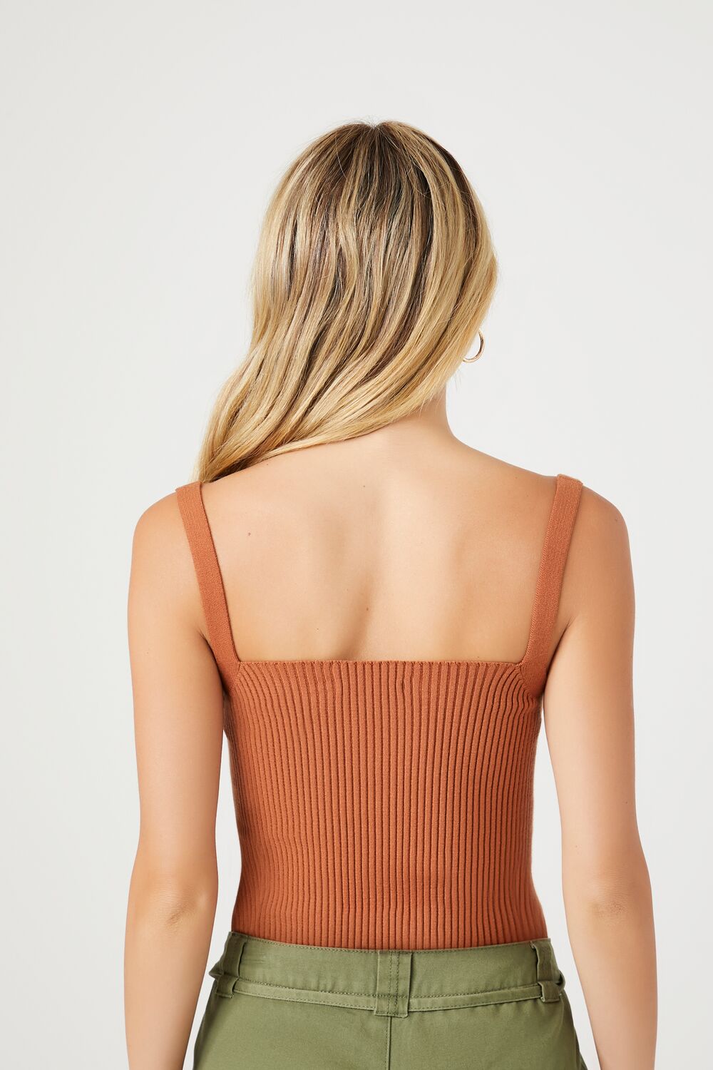 Ribbed Sweater-Knit Bodysuit