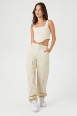 Seamless Curve-Hem Cropped Tank Top