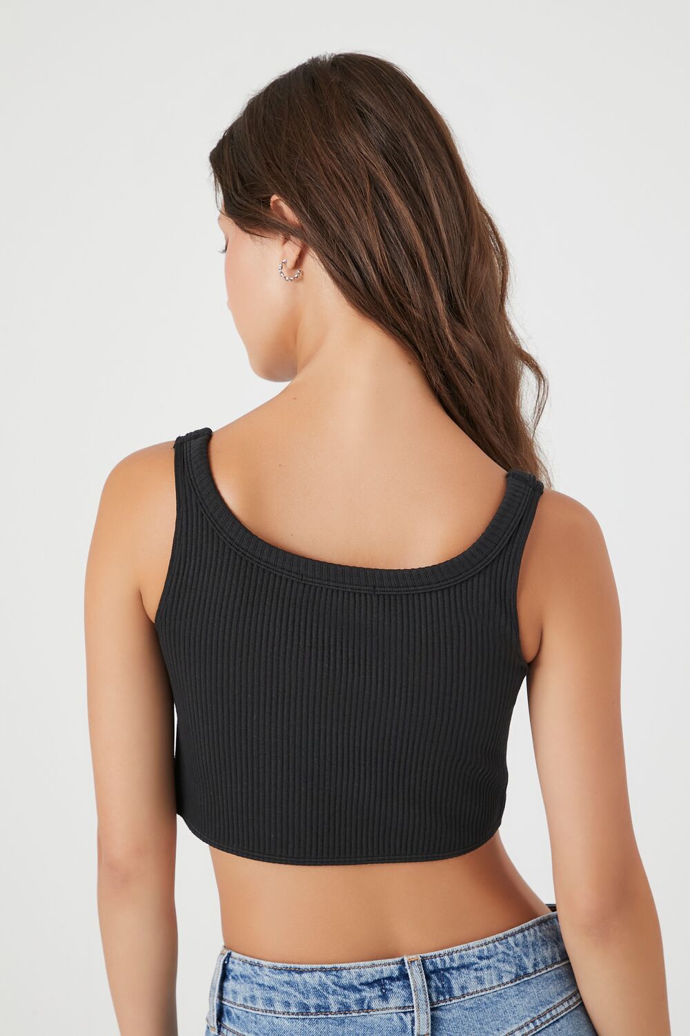 Seamless Curve-Hem Cropped Tank Top