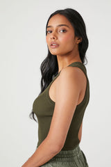 Sweater-Knit Sleeveless Bodysuit