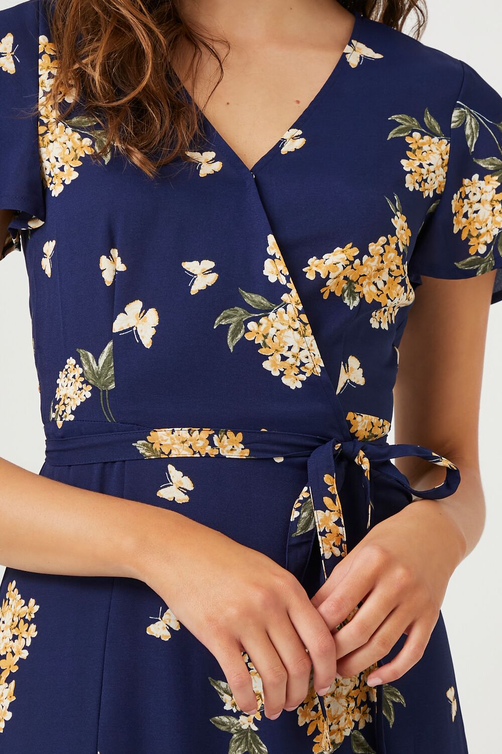 Floral Print Maxi Wrap Dress