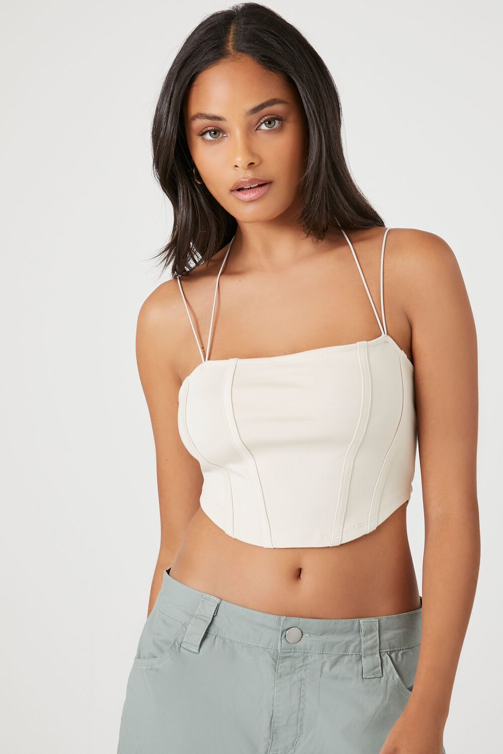 Strappy Bustier Cropped Cami