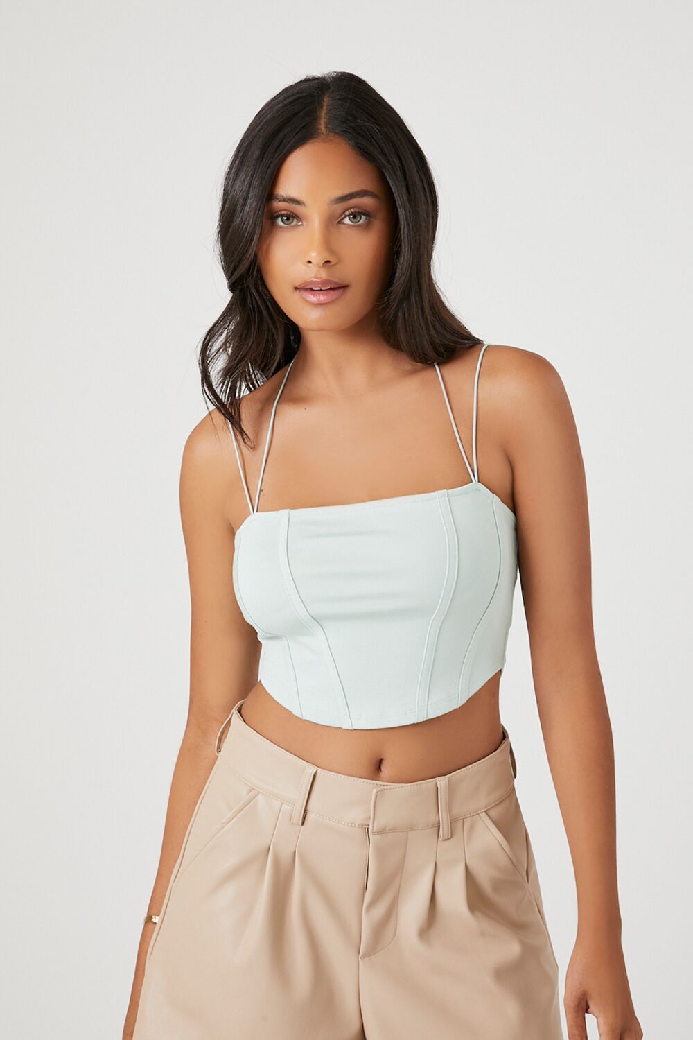 Strappy Bustier Cropped Cami