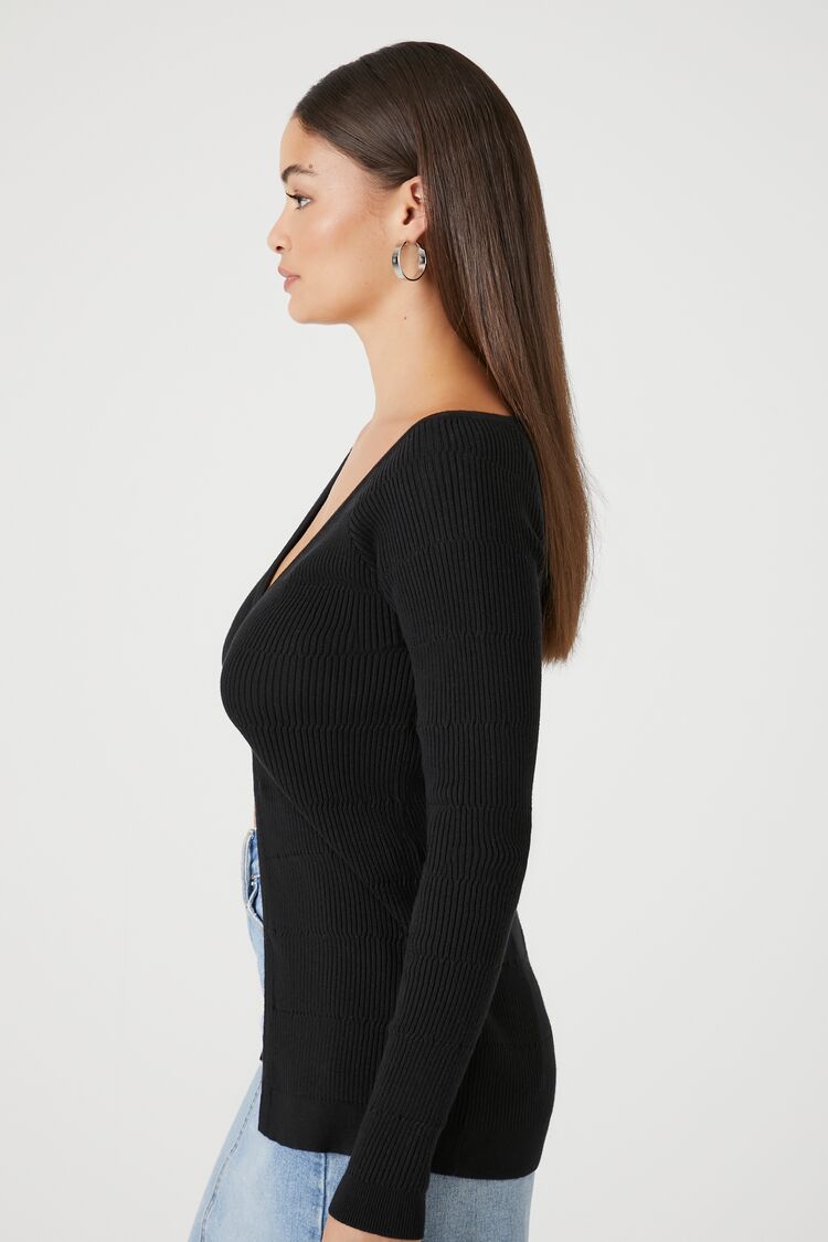 Split-Hem Cardigan Sweater