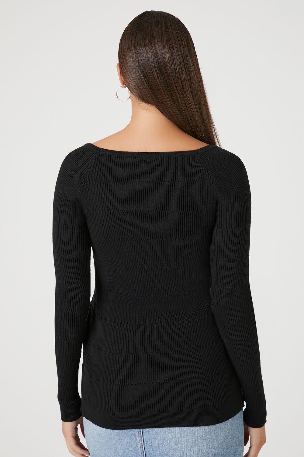 Split-Hem Cardigan Sweater