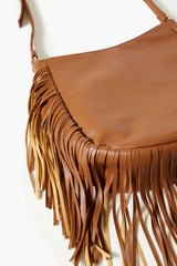 Faux Leather Fringe Handbag