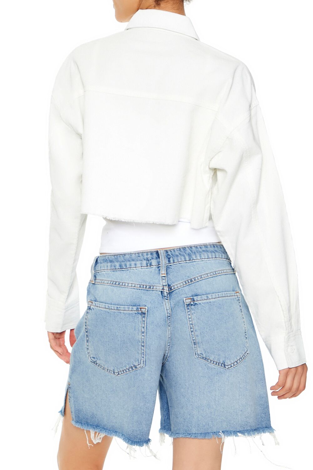 Cropped Corduroy Shirt