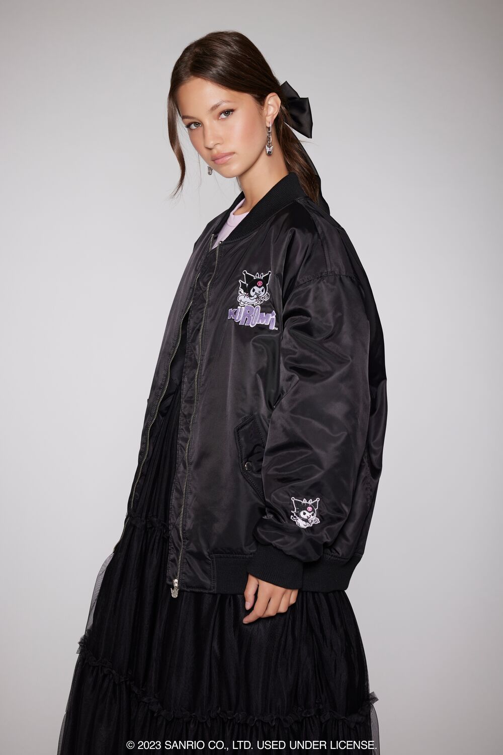 Kuromi Patch Bomber Jacket