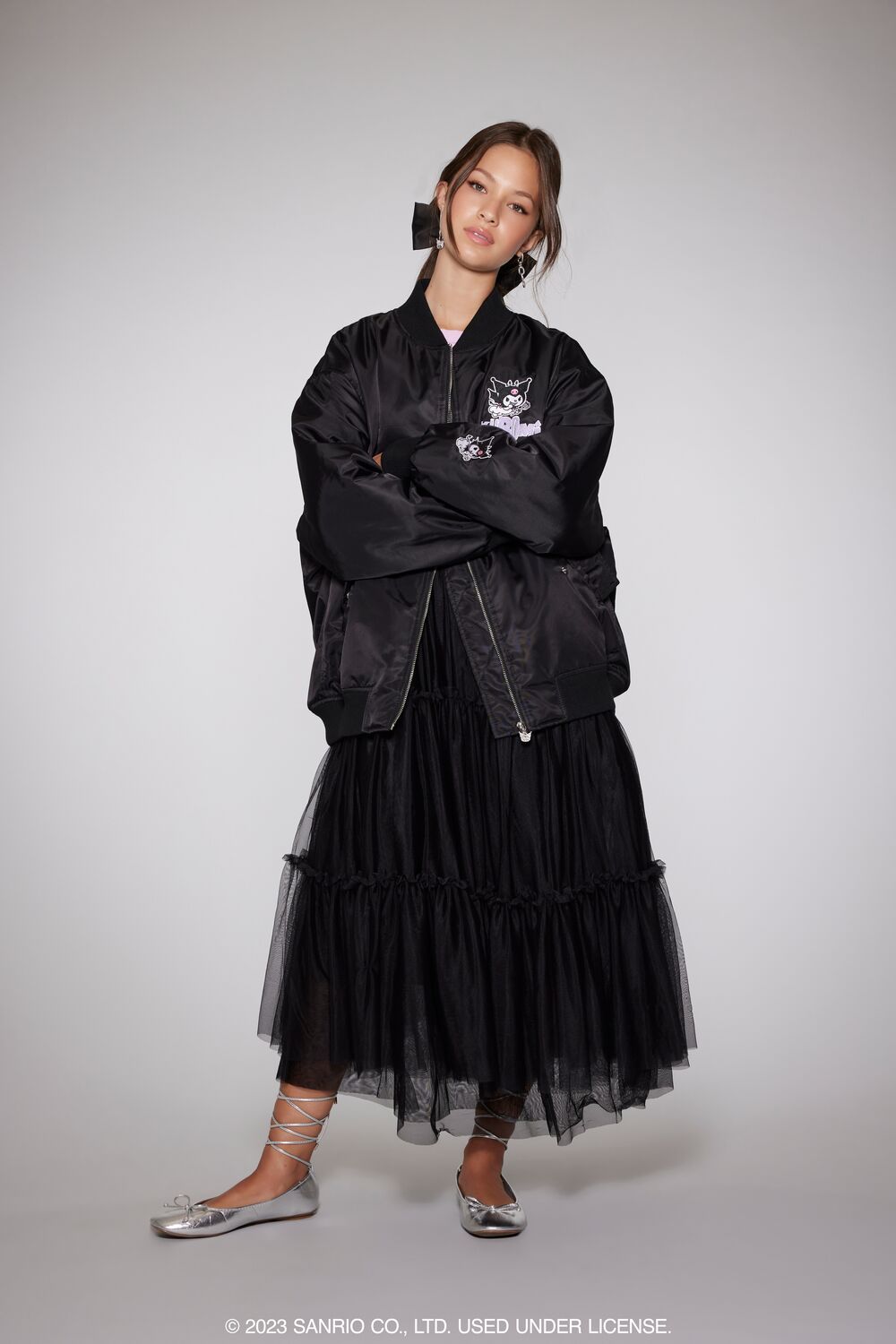 Kuromi Patch Bomber Jacket