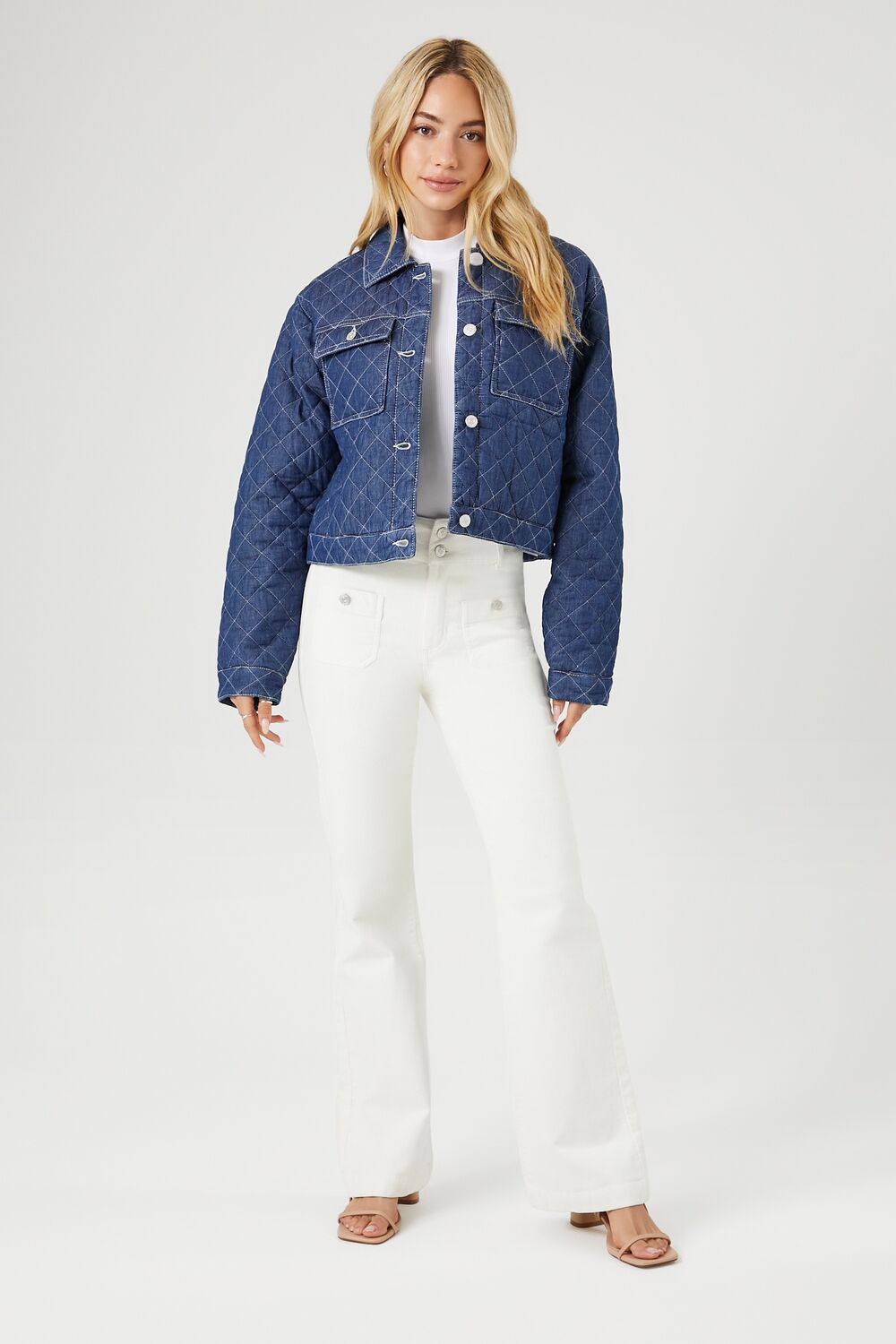 Quilted Denim Trucker Jacket