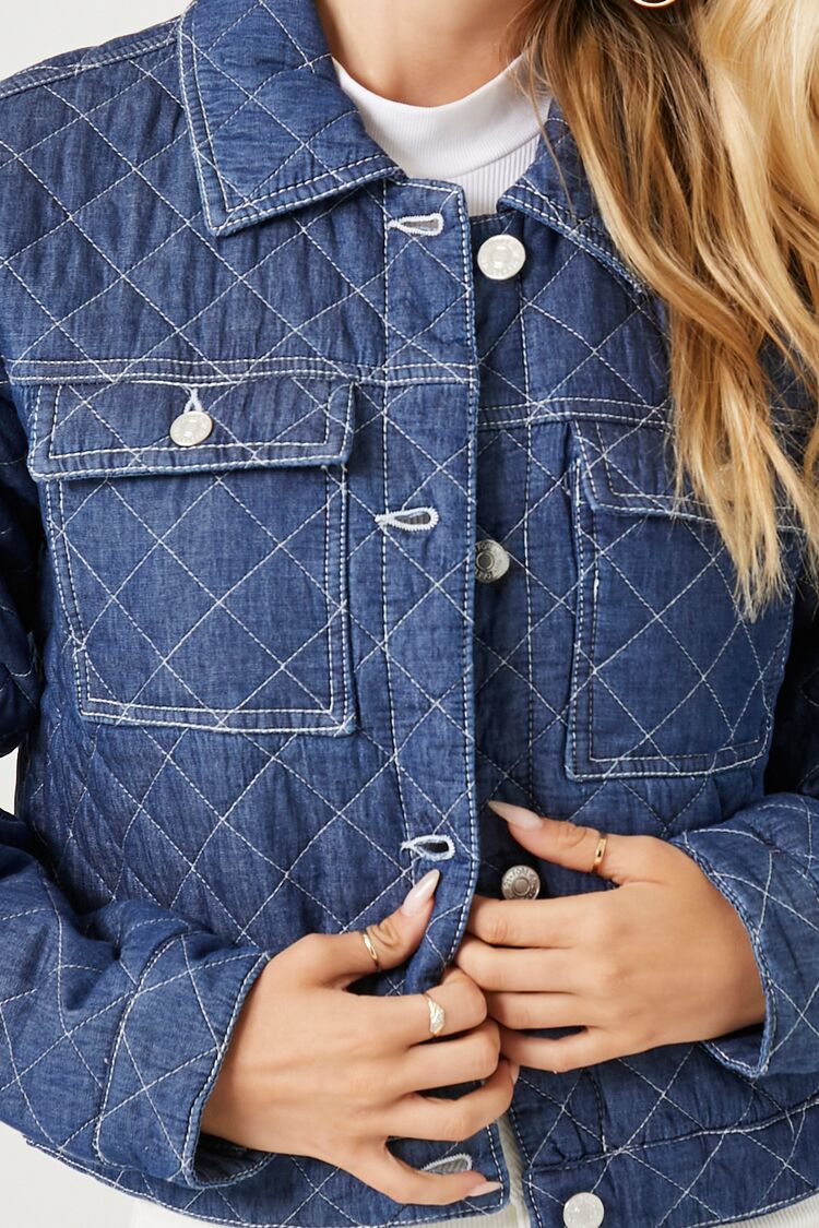 Quilted Denim Trucker Jacket