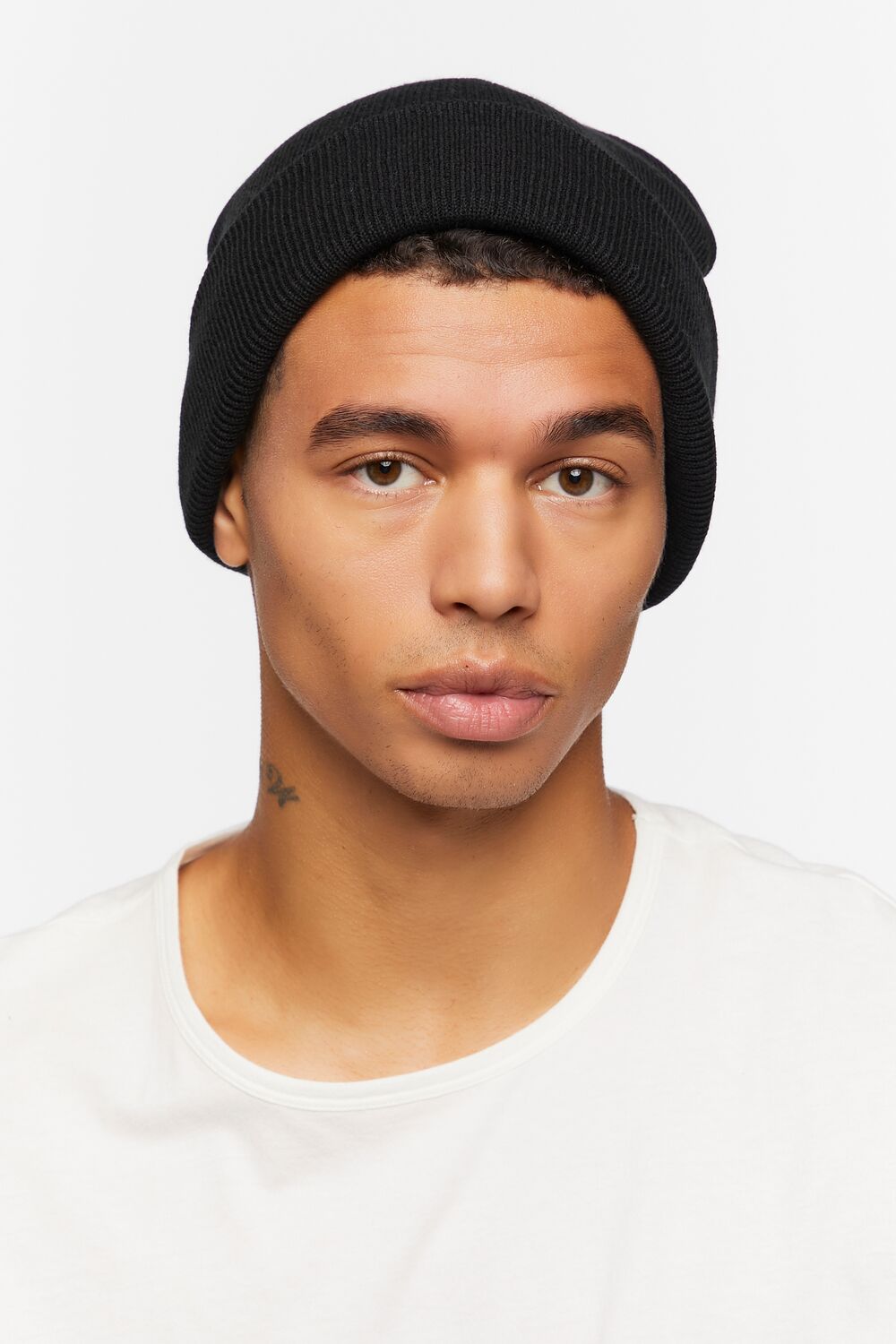 Ribbed Foldover Beanie