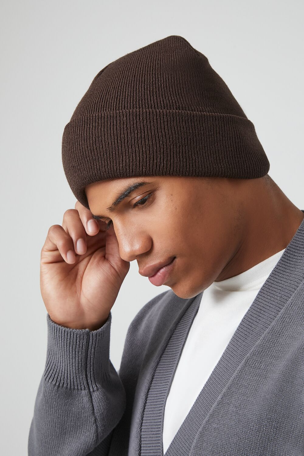 Ribbed Foldover Beanie
