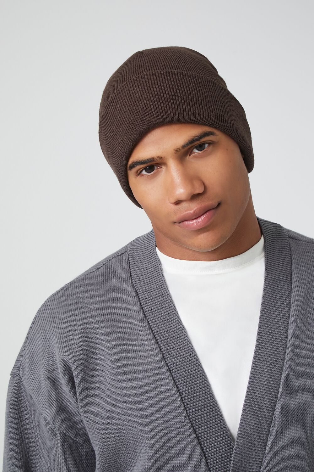 Ribbed Foldover Beanie