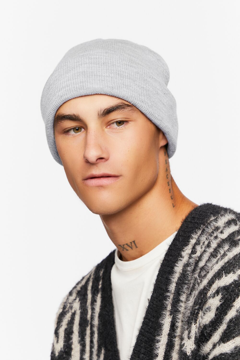 Ribbed Foldover Beanie
