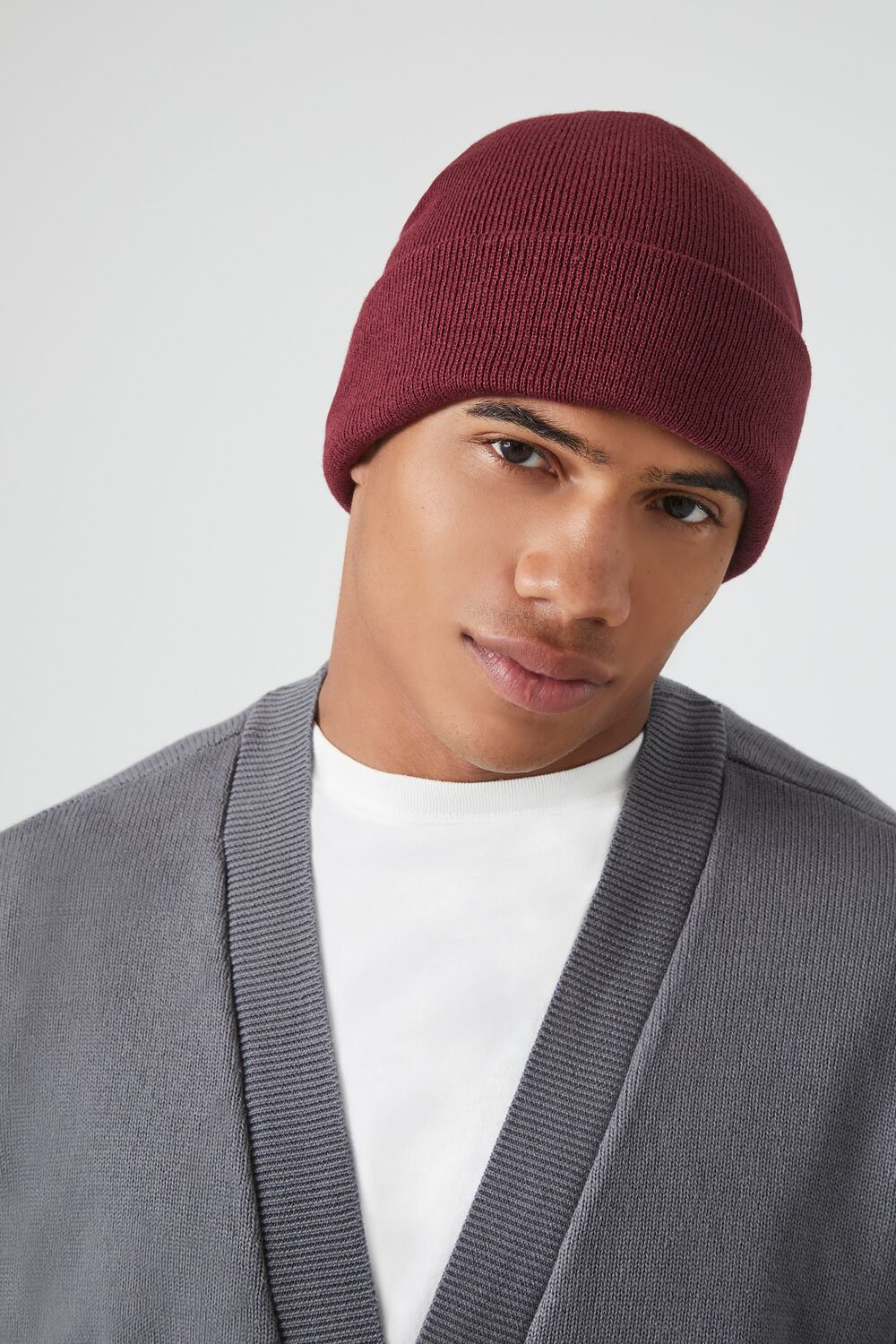 Ribbed Foldover Beanie