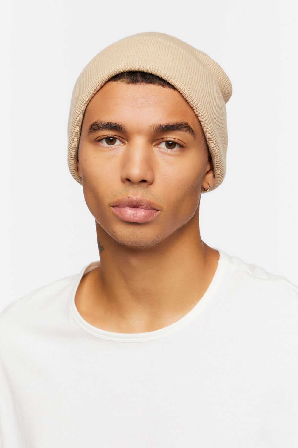 Ribbed Foldover Beanie