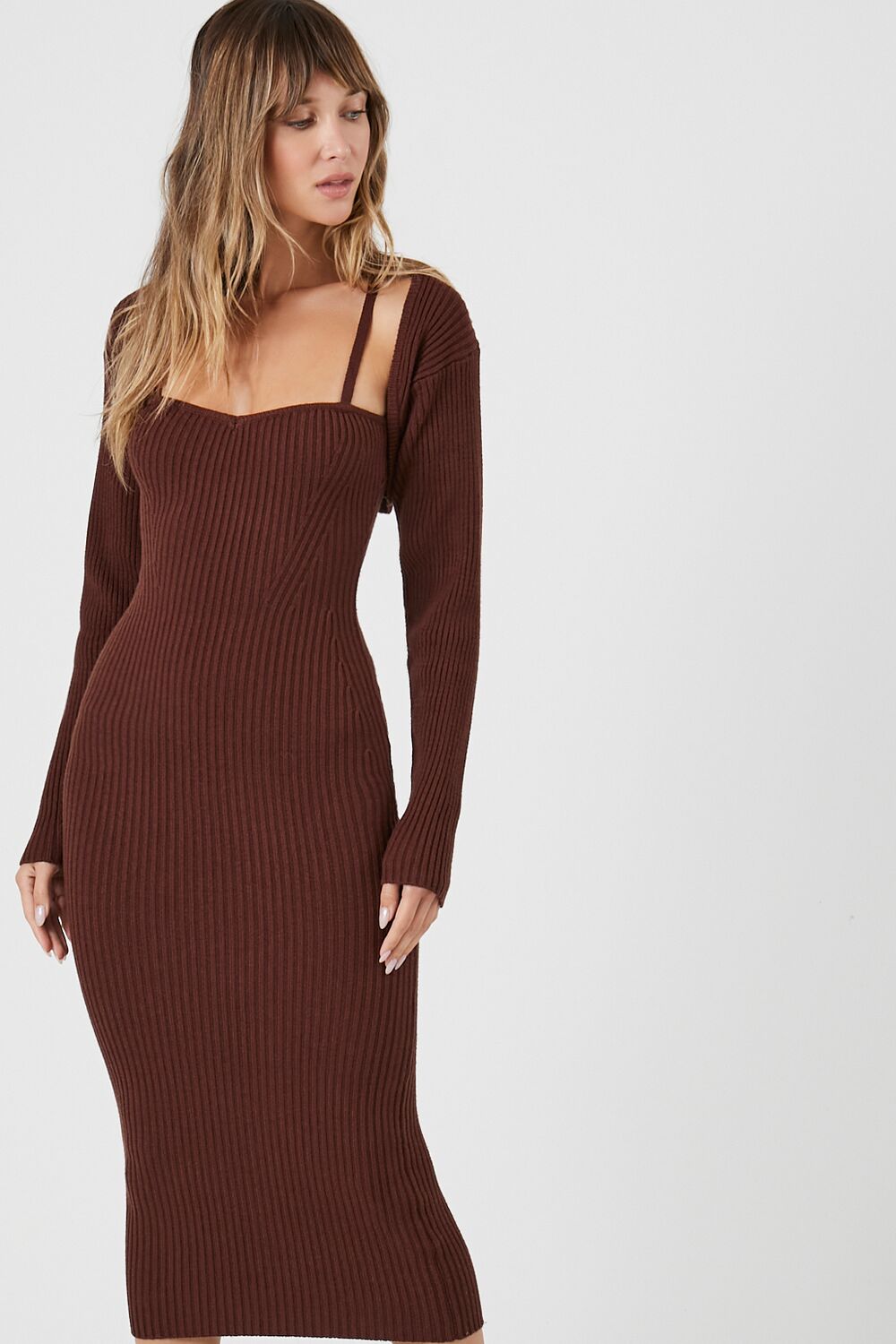 Shrug & Sweater Cami Dress Set