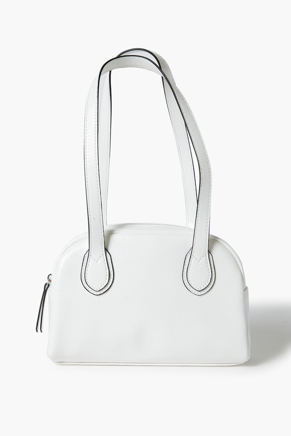 Faux Leather Bowler Bag