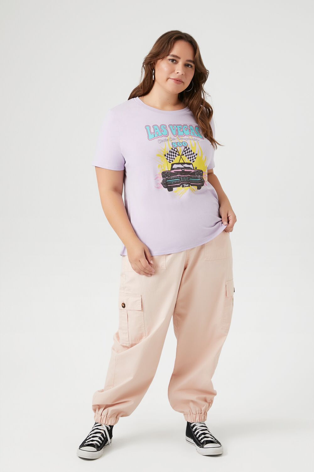 Plus Size Cotton Cargo Joggers