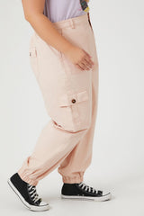 Plus Size Cotton Cargo Joggers