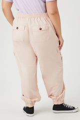 Plus Size Cotton Cargo Joggers