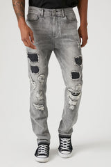 Distressed Slim-Fit Jeans